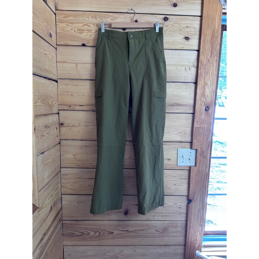 Old Navy StretchTech Cargo Pants Womens Small Green Quick Dry Straight‎ Leg